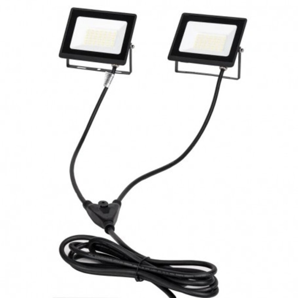Modee LED Schijnwerper met statief - 2x30W Totaal 6600 Lumen - 4000K - IP65 Modee LED Schijnwerper met statief - 2x30W Totaal 6600 Lumen - 4000K - IP65