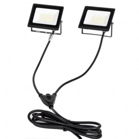 Modee LED Werklamp op statief - 2x30W Totaal 6600 Lumen - 4000K - IP65