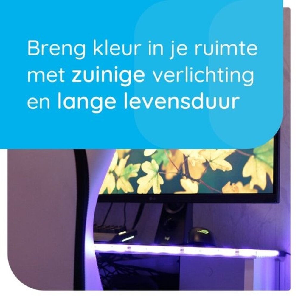 Modee LED Strip 5m 12W RGB+2700K Complete Set met Afstandsbediening Modee LED Strip 5m 12W RGB+2700K Complete Set met Afstandsbediening