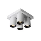 Lucide LED Plafondspot NIGEL Wit / Zwart - GU10 Fitting - 4-Lichts - 20W -  DTW Dim to warm 2200K/3000K | Dimtone Dimbaar Lucide LED Plafondspot NIGEL Wit / Zwart - GU10 Fitting - 4-Lichts - 20W -  DTW Dim to warm 2200K/3000K | Dimtone Dimbaar