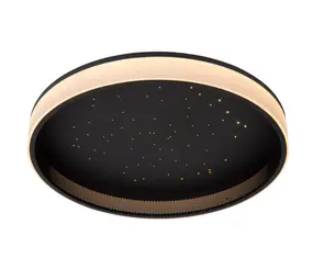 Lucide OP=OP LED Plafondlamp Sterrenhemel  - ESTREJA Zwart - Ø 40cm - 40W -  CCT 2500K/3000K Instelbaar | Dimbaar + RF afstandbediening