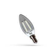 Spectrum OP=OP LED Filament lamp E14 - C35 - 2,5W - 4000K helder wit licht  - Gerookt glas