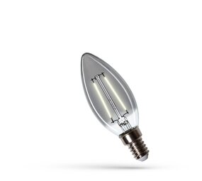 Spectrum OP=OP LED Filament lamp E14 - C35 - 2,5W - 4000K helder wit licht  - Gerookt glas