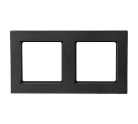 ION Industries Afdekraam V1 - 2-voudig - verticaal/horizontaal - 156 x 85 x 11 mm - mat zwart ION Industries Afdekraam V1 - 2-voudig - verticaal/horizontaal - 156 x 85 x 11 mm - mat zwart