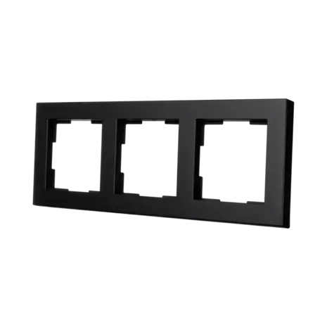 ION Industries Afdekraam V1 - 3-voudig - verticaal/horizontaal - 227 x 85 x 11 mm - mat zwart ION Industries Afdekraam V1 - 3-voudig - verticaal/horizontaal - 227 x 85 x 11 mm - mat zwart