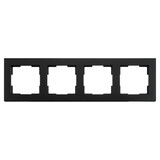 ION Industries Afdekraam V1 - 4-voudig - verticaal/horizontaal - 298 x 85 x 11 mm - mat zwart ION Industries Afdekraam V1 - 4-voudig - verticaal/horizontaal - 298 x 85 x 11 mm - mat zwart