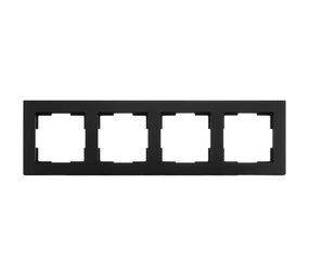 ION Industries Afdekraam V1 - 4-voudig - verticaal/horizontaal - 298 x 85 x 11 mm - mat zwart ION Industries Afdekraam V1 - 4-voudig - verticaal/horizontaal - 298 x 85 x 11 mm - mat zwart