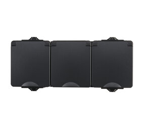 ION Industries Contactdoos spatwaterdicht - opbouw - 3-voudig - randaarde - IP55 - zwart ION Industries Contactdoos spatwaterdicht - opbouw - 3-voudig - randaarde - IP55 - zwart