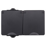 ION Industries Contactdoos spatwaterdicht - opbouw - 2-voudig - randaarde - IP55 - zwart