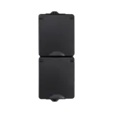ION Industries Opbouw IP55 Wandcontactdoos 2-voudig Verticaal | Zwart