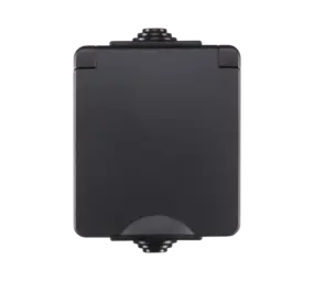 ION Industries Opbouw IP55 Wandcontactdoos | Zwart