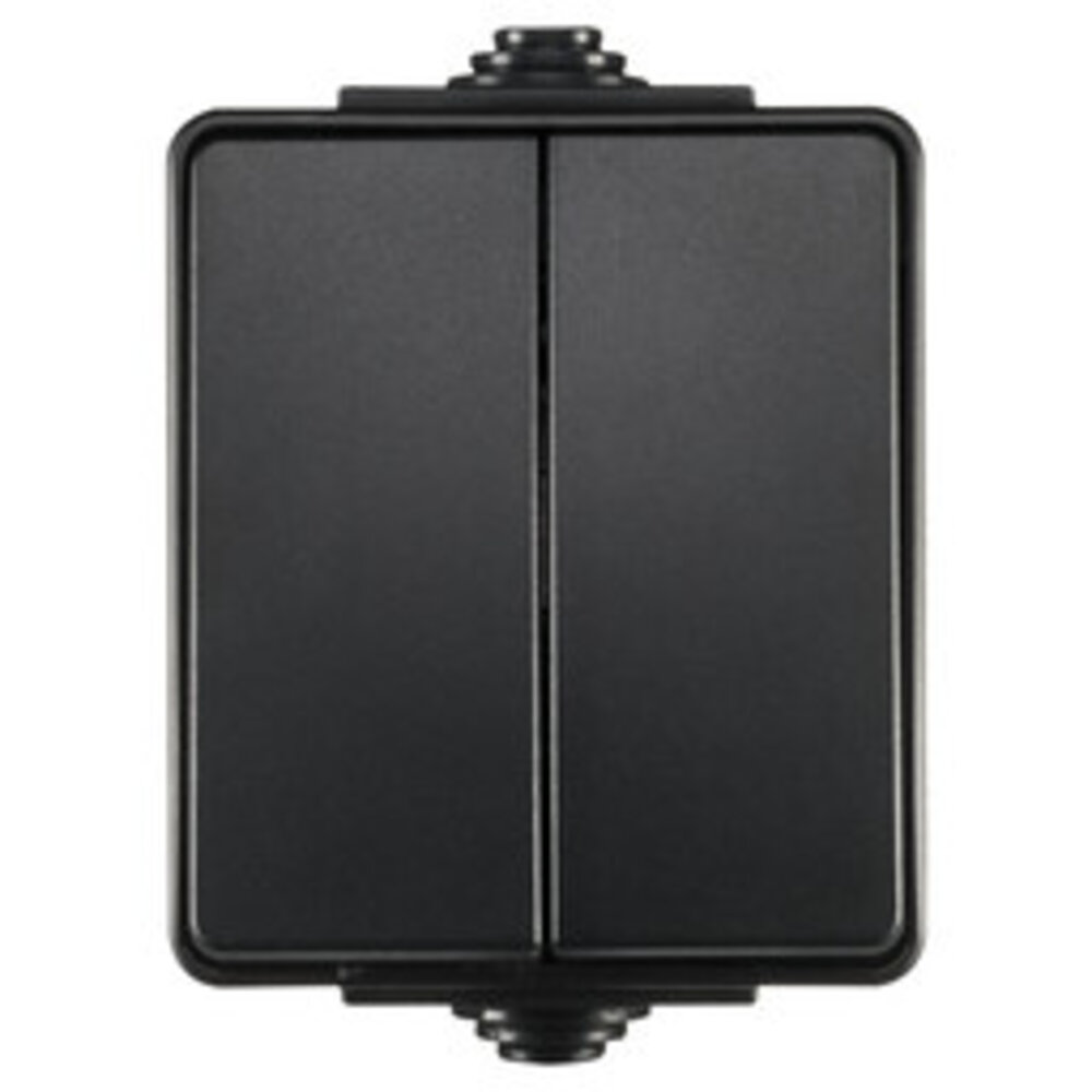Schakelaar spatwaterdicht - opbouw - serie - IP55 - zwart