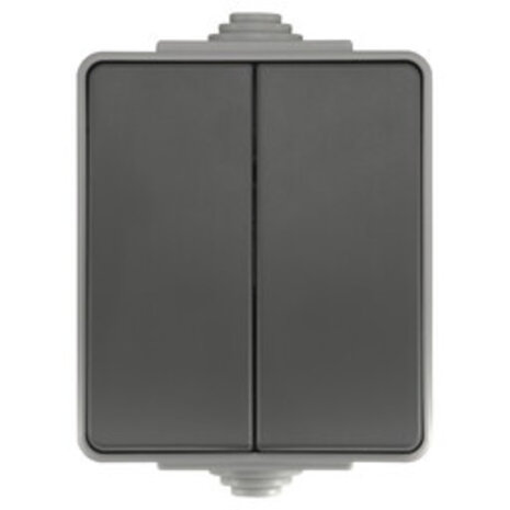 ION Industries Schakelaar spatwaterdicht - opbouw - serie - IP55 - grijs ION Industries Schakelaar spatwaterdicht - opbouw - serie - IP55 - grijs