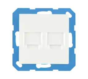 ION Industries Modular Jack 2-voudig met Centraalplaat V1/J1 | Alpin Wit ION Industries Modular Jack 2-voudig met Centraalplaat V1/J1 | Alpin Wit