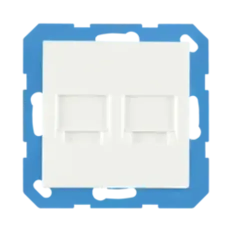 ION Industries Modular Jack 2-voudig met Centraalplaat V1/J1 | Alpin Wit ION Industries Modular Jack 2-voudig met Centraalplaat V1/J1 | Alpin Wit