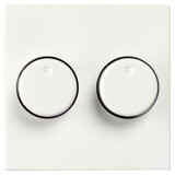 ION Industries V1/J1 centraalplaat met knop - duo dimmer - 55 x 55 mm - Alpin Wit