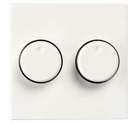 ION Industries V1/J1 centraalplaat met knop - duo dimmer - 55 x 55 mm - Alpin Wit ION Industries V1/J1 centraalplaat met knop - duo dimmer - 55 x 55 mm - Alpin Wit