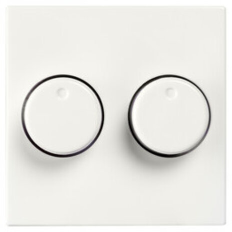 ION Industries V1/J1 centraalplaat met knop - duo dimmer - 55 x 55 mm - Alpin Wit ION Industries V1/J1 centraalplaat met knop - duo dimmer - 55 x 55 mm - Alpin Wit