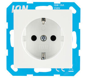 ION Industries V1/J1 contactdoos inbouw - 1-voudig - randaarde - 71 x 71 x 32 mm - Alpin Wit ION Industries V1/J1 contactdoos inbouw - 1-voudig - randaarde - 71 x 71 x 32 mm - Alpin Wit