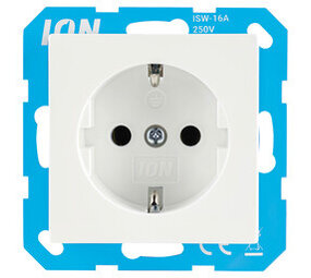 ION Industries V1/J1 contactdoos inbouw - 1-voudig - randaarde - met aanraakbeveiliging - 71 x 71 x 32 mm - Alpin Wit ION Industries V1/J1 contactdoos inbouw - 1-voudig - randaarde - met aanraakbeveiliging - 71 x 71 x 32 mm - Alpin Wit