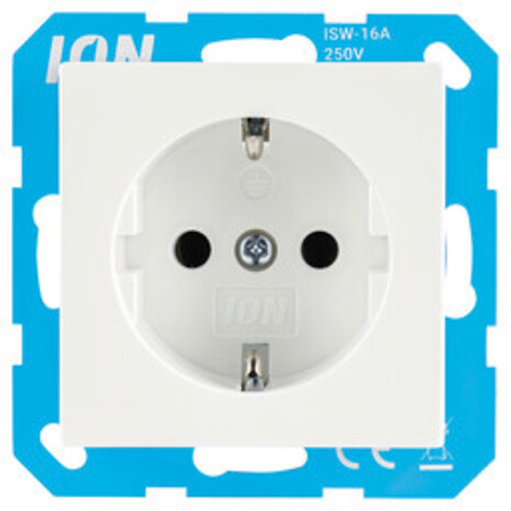 ION Industries V1/J1 contactdoos inbouw - 1-voudig - randaarde - met aanraakbeveiliging - 71 x 71 x 32 mm - Alpin Wit ION Industries V1/J1 contactdoos inbouw - 1-voudig - randaarde - met aanraakbeveiliging - 71 x 71 x 32 mm - Alpin Wit