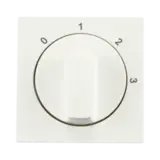 ION Industries Centraalplaat met Draaiknop t.b.v. 3-standenschakelaar met Nulstand V1/J1 | Alpin Wit