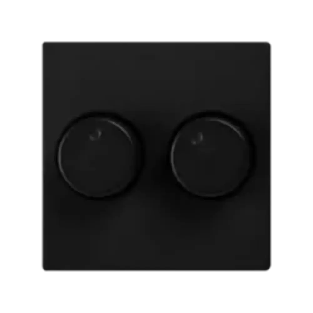 ION Industries V1/J1 centraalplaat met knop - duo dimmer - 55 x 55 mm - Mat Zwart ION Industries V1/J1 centraalplaat met knop - duo dimmer - 55 x 55 mm - Mat Zwart