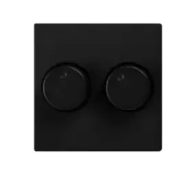 ION Industries V1/J1 centraalplaat met knop - duo dimmer - 55 x 55 mm - Mat Zwart ION Industries V1/J1 centraalplaat met knop - duo dimmer - 55 x 55 mm - Mat Zwart