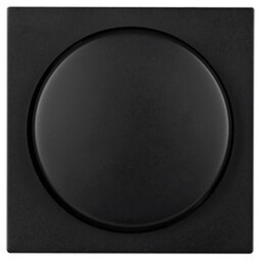 ION Industries V1/J1 centraalplaat met knop - dimmer - 55 x 55 mm - Mat Zwart ION Industries V1/J1 centraalplaat met knop - dimmer - 55 x 55 mm - Mat Zwart