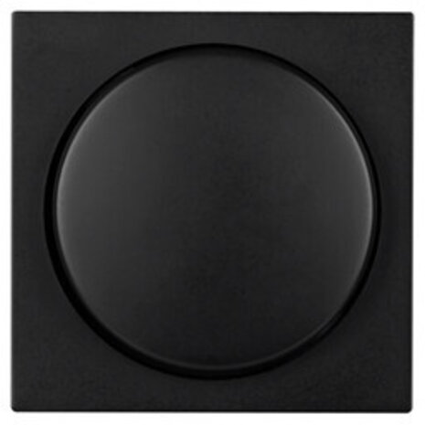 ION Industries V1/J1 centraalplaat met knop - dimmer - 55 x 55 mm - Mat Zwart ION Industries V1/J1 centraalplaat met knop - dimmer - 55 x 55 mm - Mat Zwart