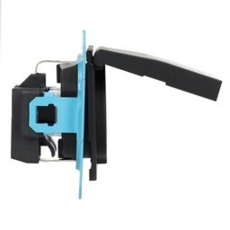 ION Industries Contactdoos inbouw - E1 - 1-voudig - randaarde - met klep AB - IP44 - 71 x 71 x 32 mm - Mat Zwart ION Industries Contactdoos inbouw - E1 - 1-voudig - randaarde - met klep AB - IP44 - 71 x 71 x 32 mm - Mat Zwart