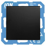 ION Industries Contactdoos inbouw - E1 - 1-voudig - randaarde - met klep AB - IP44 - 71 x 71 x 32 mm - Mat Zwart
