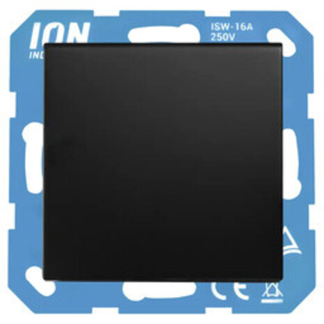 ION Industries Contactdoos inbouw - E1 - 1-voudig - randaarde - met klep AB - IP44 - 71 x 71 x 32 mm - Mat Zwart ION Industries Contactdoos inbouw - E1 - 1-voudig - randaarde - met klep AB - IP44 - 71 x 71 x 32 mm - Mat Zwart