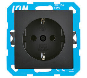 ION Industries V1/J1 contactdoos inbouw - 1-voudig - randaarde - met aanraakbeveiliging - 71 x 71 x 32 mm - Mat Zwart ION Industries V1/J1 contactdoos inbouw - 1-voudig - randaarde - met aanraakbeveiliging - 71 x 71 x 32 mm - Mat Zwart