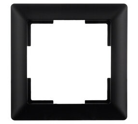 ION Industries Afdekraam - J1- 1-voudig - verticaal/horizontaal - 80 x 80 x 11 mm - Mat Zwart ION Industries Afdekraam - J1- 1-voudig - verticaal/horizontaal - 80 x 80 x 11 mm - Mat Zwart