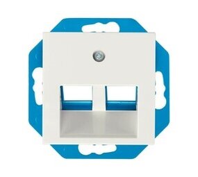 ION Industries Modular Jack 30° 2-voudig met Centraalplaat V1/J1  UTP/coax | Alpin Wit ION Industries Modular Jack 30° 2-voudig met Centraalplaat V1/J1  UTP/coax | Alpin Wit