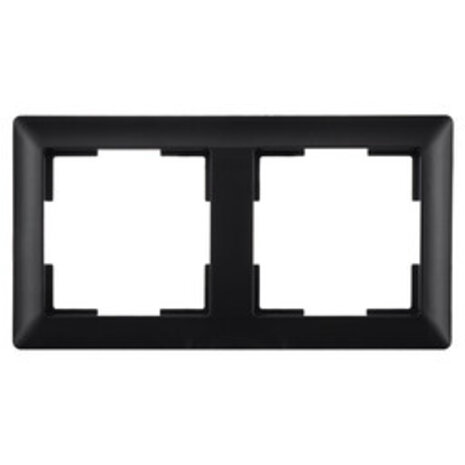 ION Industries Afdekraam - J1 - 2-voudig - verticaal/horizontaal - 153 x 80 x 11 mm - Mat Zwart ION Industries Afdekraam - J1 - 2-voudig - verticaal/horizontaal - 153 x 80 x 11 mm - Mat Zwart