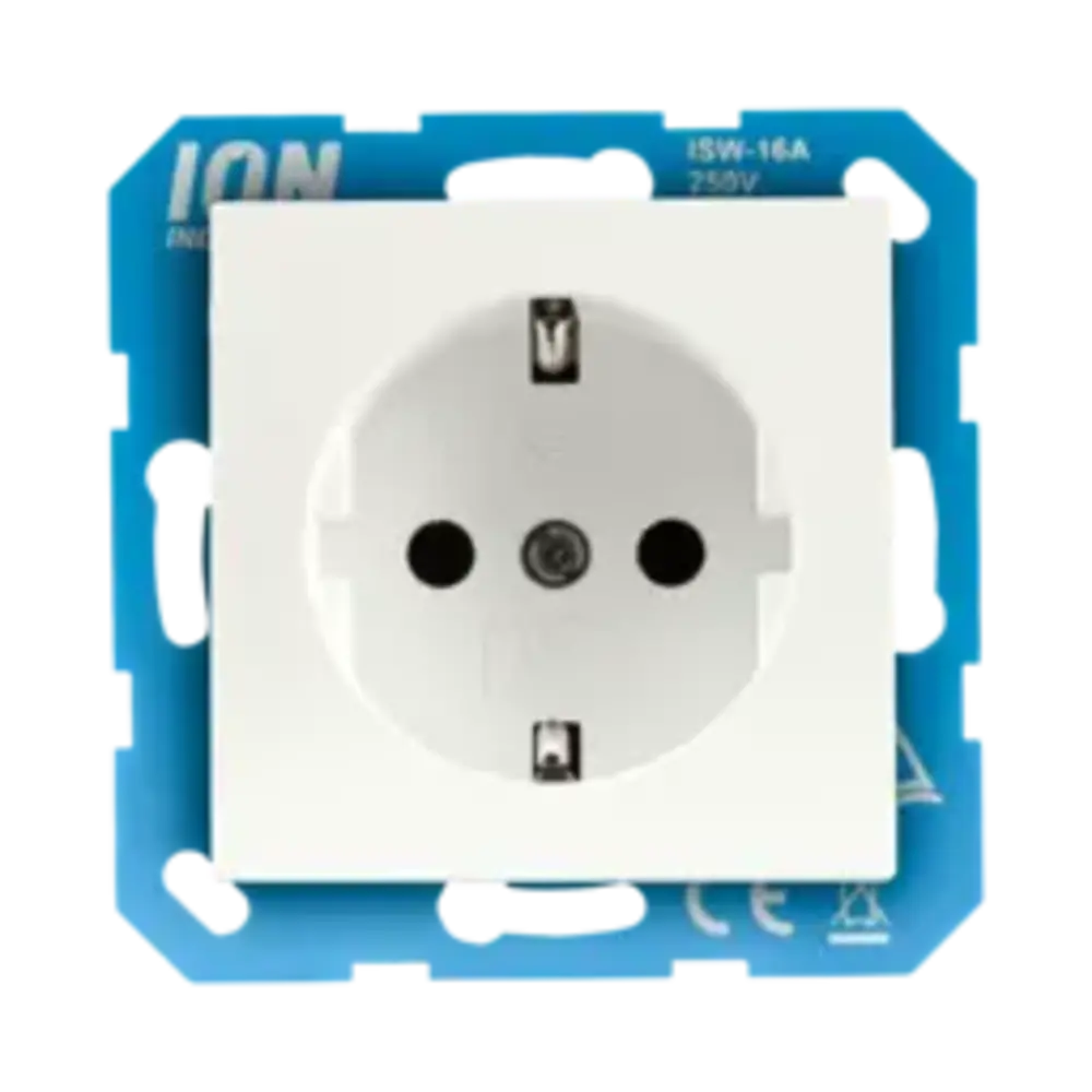 ION Industries Wandcontactdoos met Aanraakbeveiliging V1/J1 | Mat Alpin Wit ION Industries Wandcontactdoos met Aanraakbeveiliging V1/J1 | Mat Alpin Wit