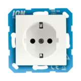 ION Industries Wandcontactdoos met Aanraakbeveiliging V1/J1 | Mat Alpin Wit