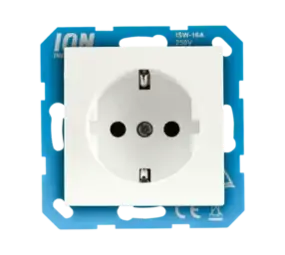 ION Industries Wandcontactdoos met Aanraakbeveiliging V1/J1 | Mat Alpin Wit ION Industries Wandcontactdoos met Aanraakbeveiliging V1/J1 | Mat Alpin Wit