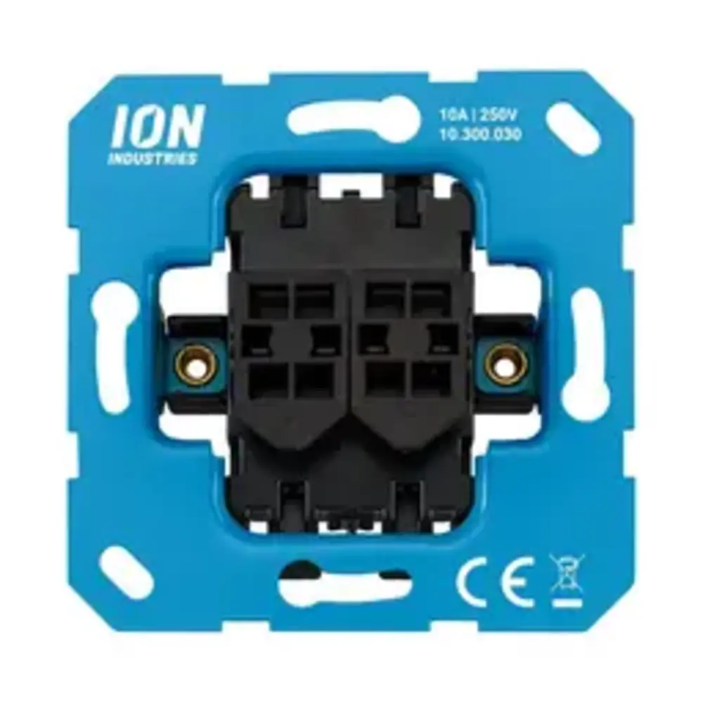 ION Industries Wipschakelaar Dubbel - 2-polig - Mat Zwart  10.300.030 ION Industries Wipschakelaar Dubbel - 2-polig - Mat Zwart  10.300.030