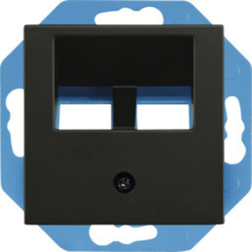 ION Industries Modular Jack 30° 2-voudig met Centraalplaat V1/J1  UTP/coax | Mat Zwart ION Industries Modular Jack 30° 2-voudig met Centraalplaat V1/J1  UTP/coax | Mat Zwart