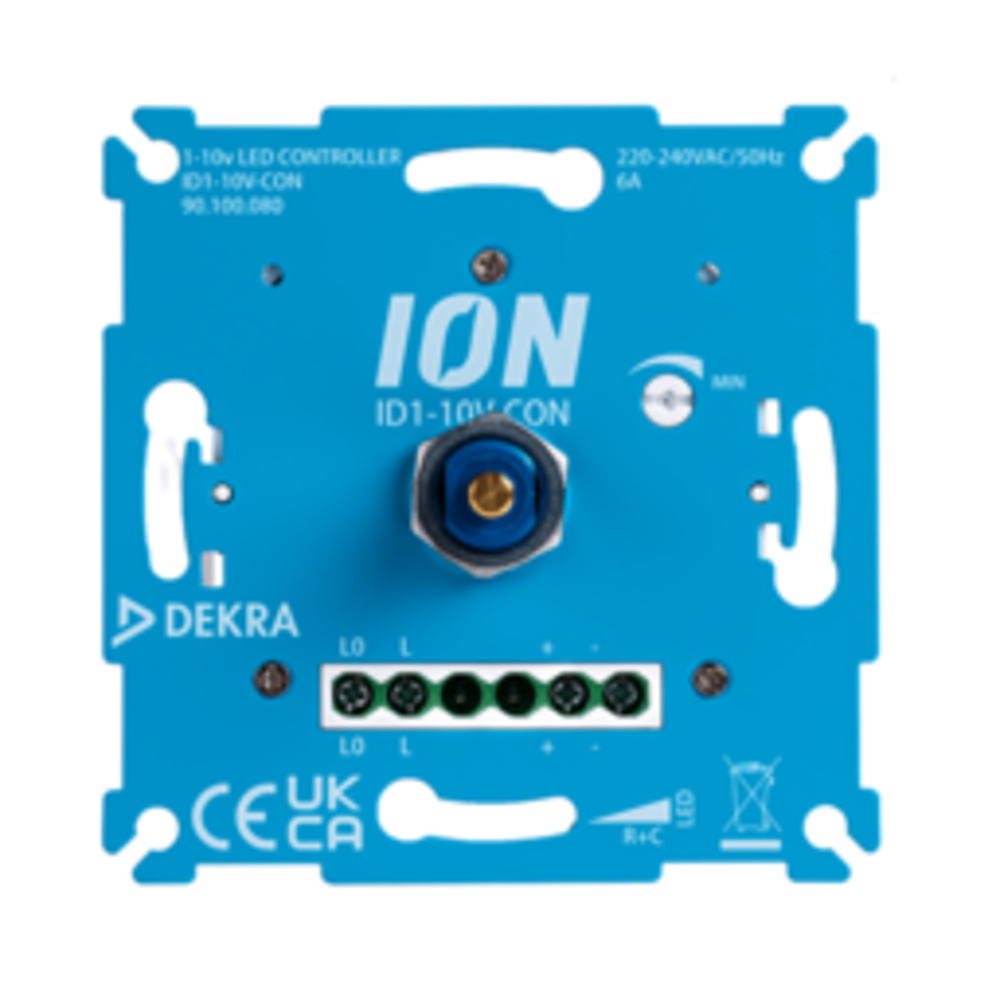 ION Industries LED Dimmer  - Inbouw Draai drukdimmer  1-10V  | 1380W ION Industries LED Dimmer  - Inbouw Draai drukdimmer  1-10V  | 1380W