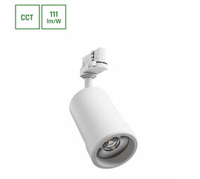 Spectrum LED Railspot PAVA BASIC - 20W - CCT 3000K/4000K/6000K - 111 lm/W - 20-45° Bundel - IP20 - RA80 | 84x136x185mm - Wit - 3-fase