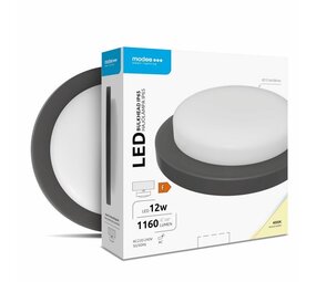 Modee OP=OP LED Bulkhead - 12W 1160lm - 4000K 840 - D151x38mm - IP65 - Zwart