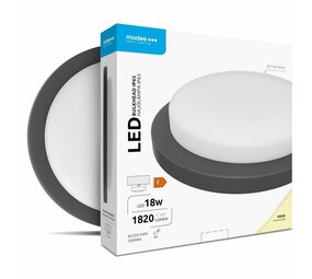 Modee OP=OP LED Bulkhead - 18W 1820lm - 4000K 840 - D195x35mm - IP65 - Zwart Modee OP=OP LED Bulkhead - 18W 1820lm - 4000K 840 - D195x35mm - IP65 - Zwart