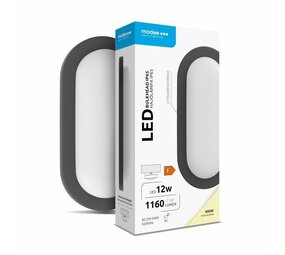 Modee LED Bulkhead Oval Wit 12W 1150lm - 840 Koel Wit | 195mm - IP65