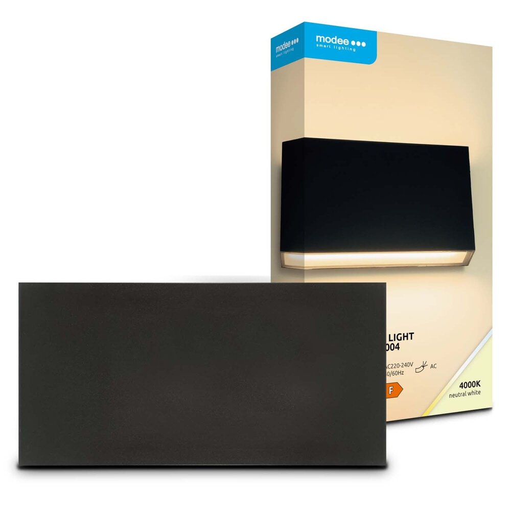 Modee LED Wandlamp - 8W 710lm - 4000K - IP65 - 200x100x31mm Modee LED Wandlamp - 8W 710lm - 4000K - IP65 - 200x100x31mm