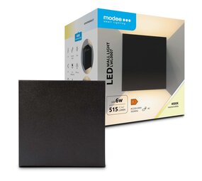 Modee OP=OP LED Wandlamp - 6W 515lm - 4000K - IP65 - 100x100x100mm Modee OP=OP LED Wandlamp - 6W 515lm - 4000K - IP65 - 100x100x100mm