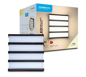 Modee LED Wandlamp - 8W 610lm - 4000K - IP65 - 120x120x92mm
